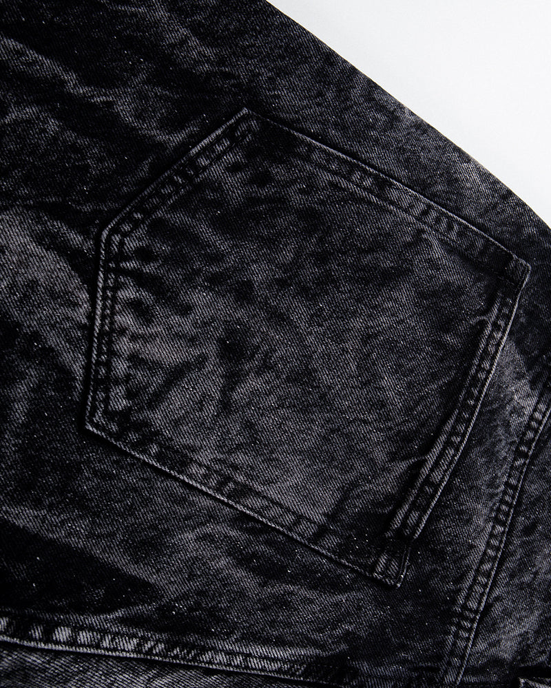 休閑個性牛仔長褲