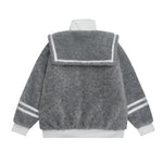 Retro fur patchwork cotton jacket