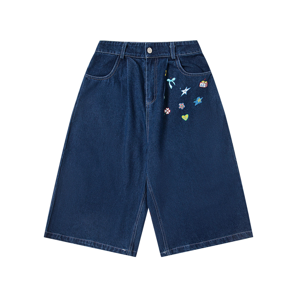 Washed funny jeans