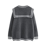 復古拼色針織毛衣