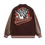 Spliced ​​fun cartoon lapel baseball uniform