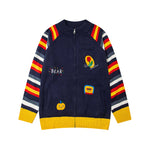 Contrast color panel sweater