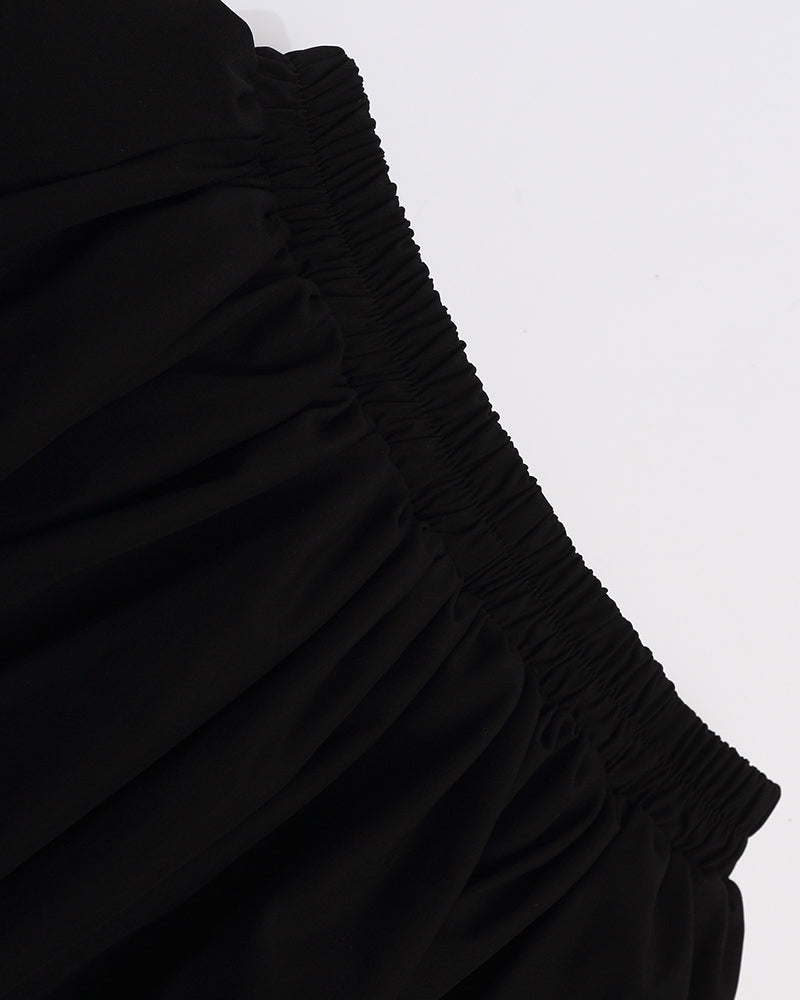 구름 모양의 풍성한 꽃봉오리 스커트