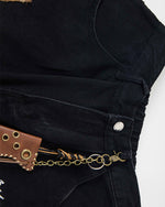 Star patch casual jeans