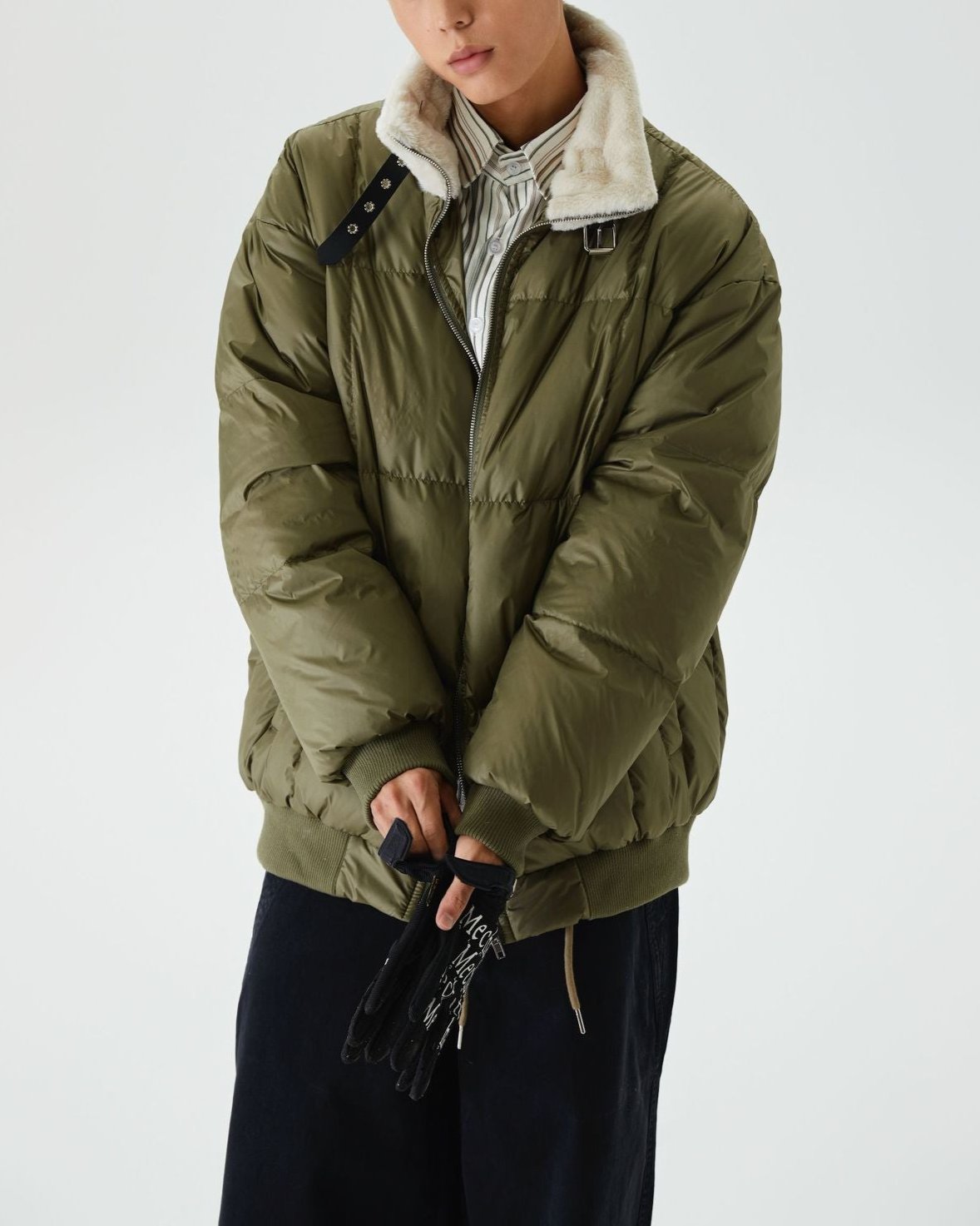 Retro loose down jacket