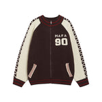 Retro contrast color stitching sweater