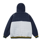 Retro contrast letter embroidered jacket