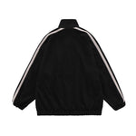 撞色條紋寬鬆外套