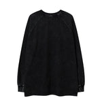 復古做舊字母印花長袖