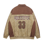 Retro contrast patchwork jacket