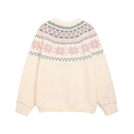 빈티지 자카드 풀오버 스웨터