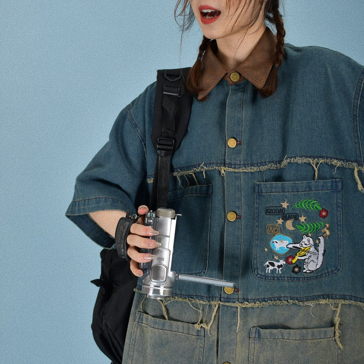 American vintage denim washed shirt