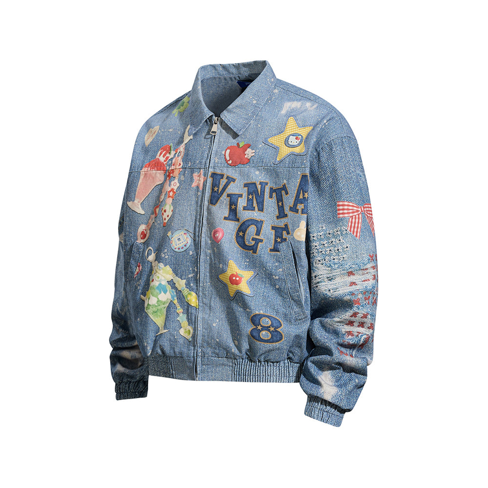 趣味創意印花外套