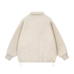 vintage badge stand collar jacket