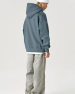 Retro half turtleneck hooded sweatshirt