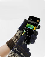 레트로 자카드 따뜻한 장갑