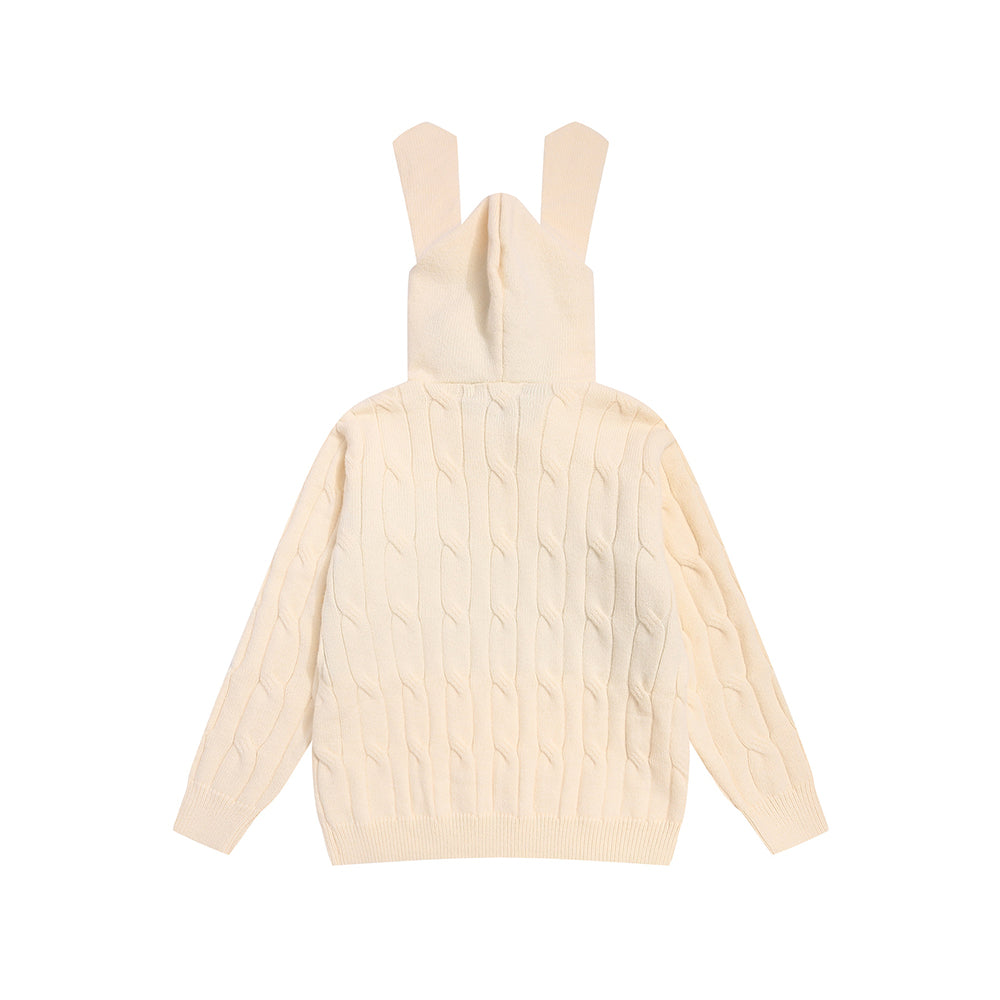 可愛小兔連帽針織衫