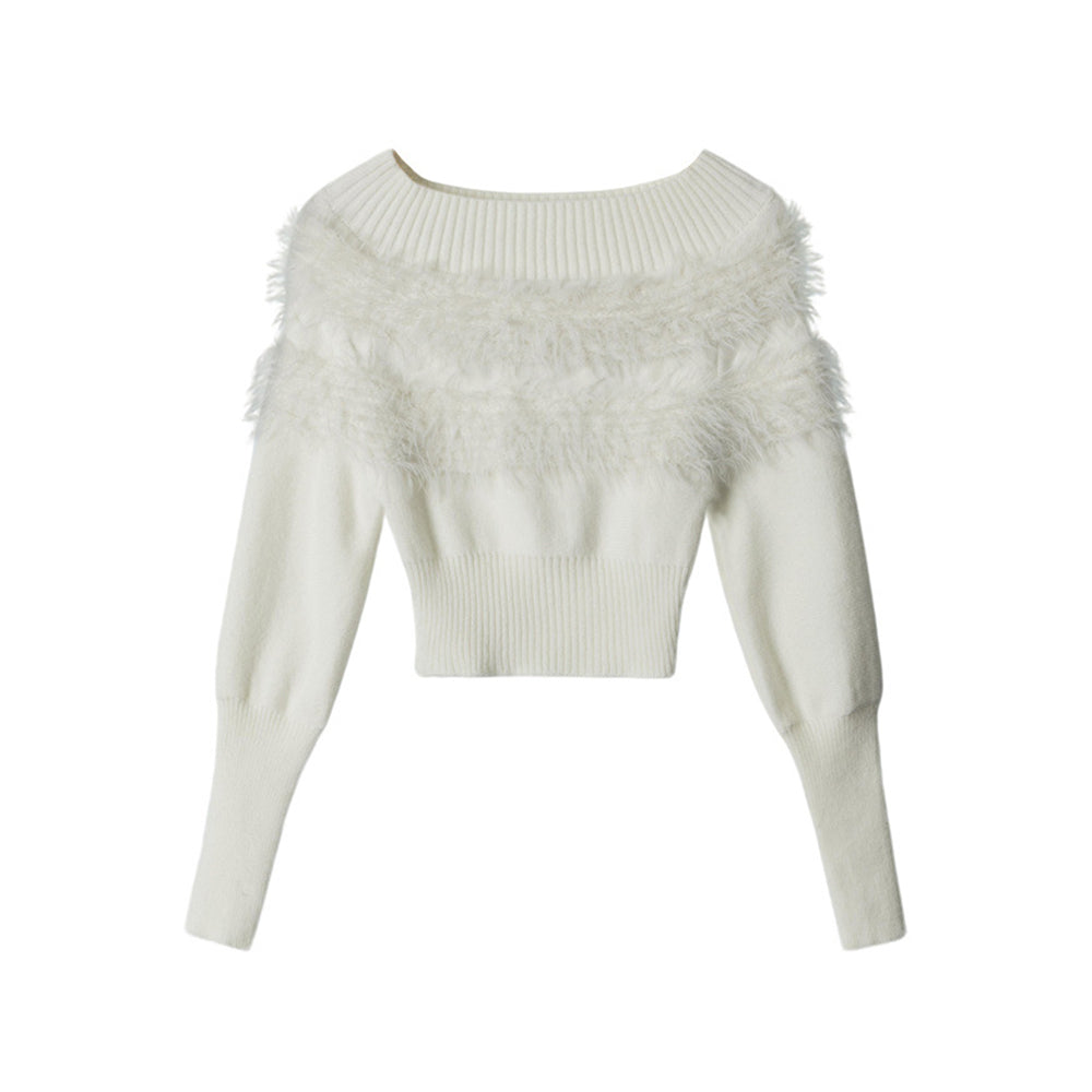 오프숄더 니트 탑(여성용)