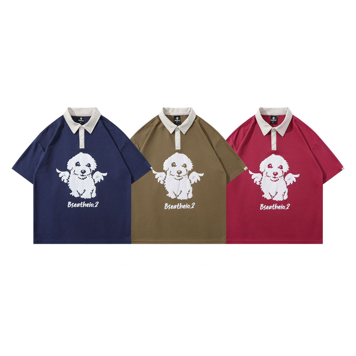 American retro puppy short sleeves