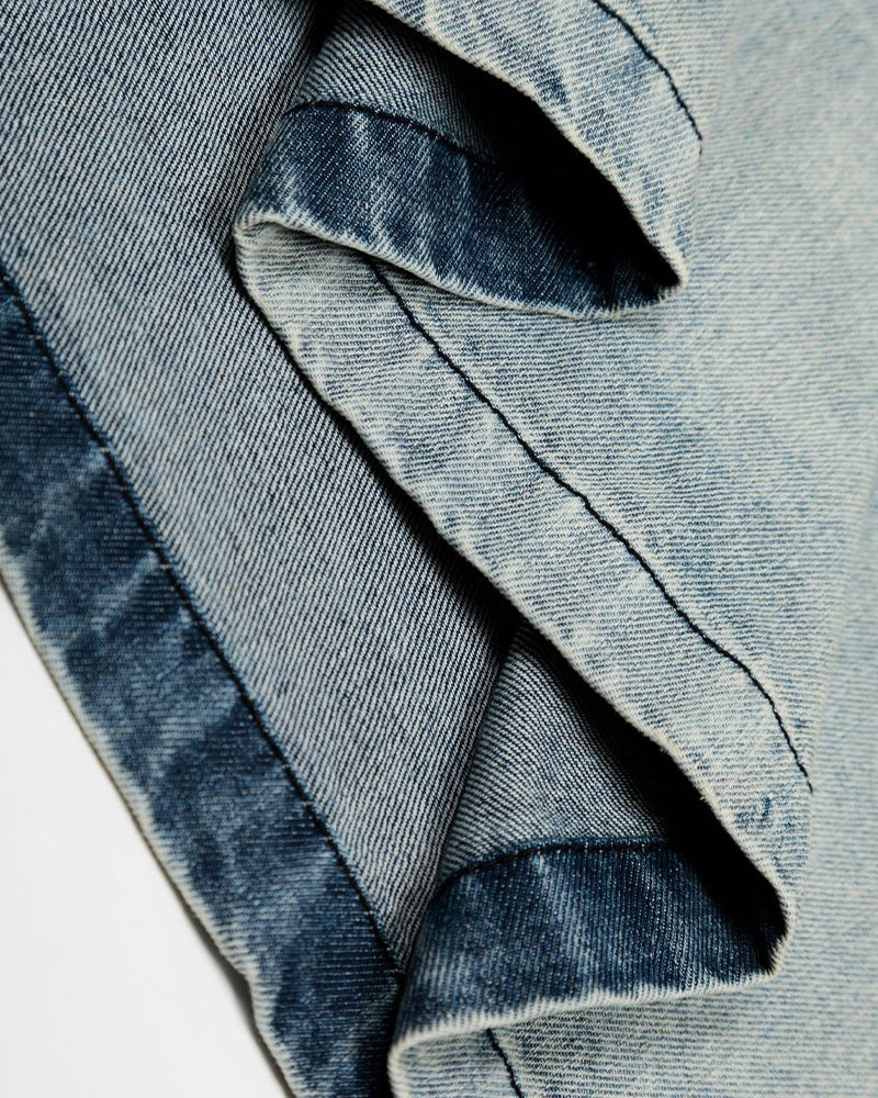 Vintage loose denim short sleeves