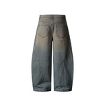 Distressed ripped couple trousers