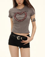 레트로 하트 반팔