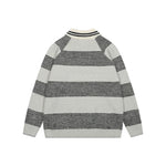 retro striped polo sweater