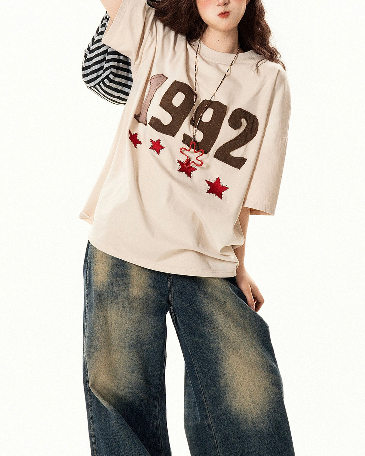 Retro digital short sleeves