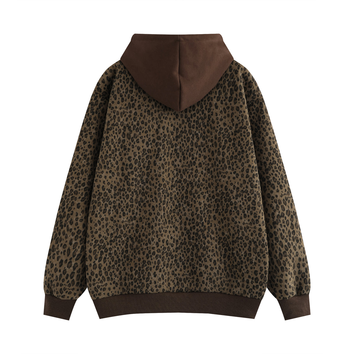 Retro Leopard Hooded Zip Jacket