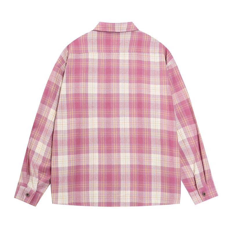 Retro Fun Plaid Long Sleeve Shirt