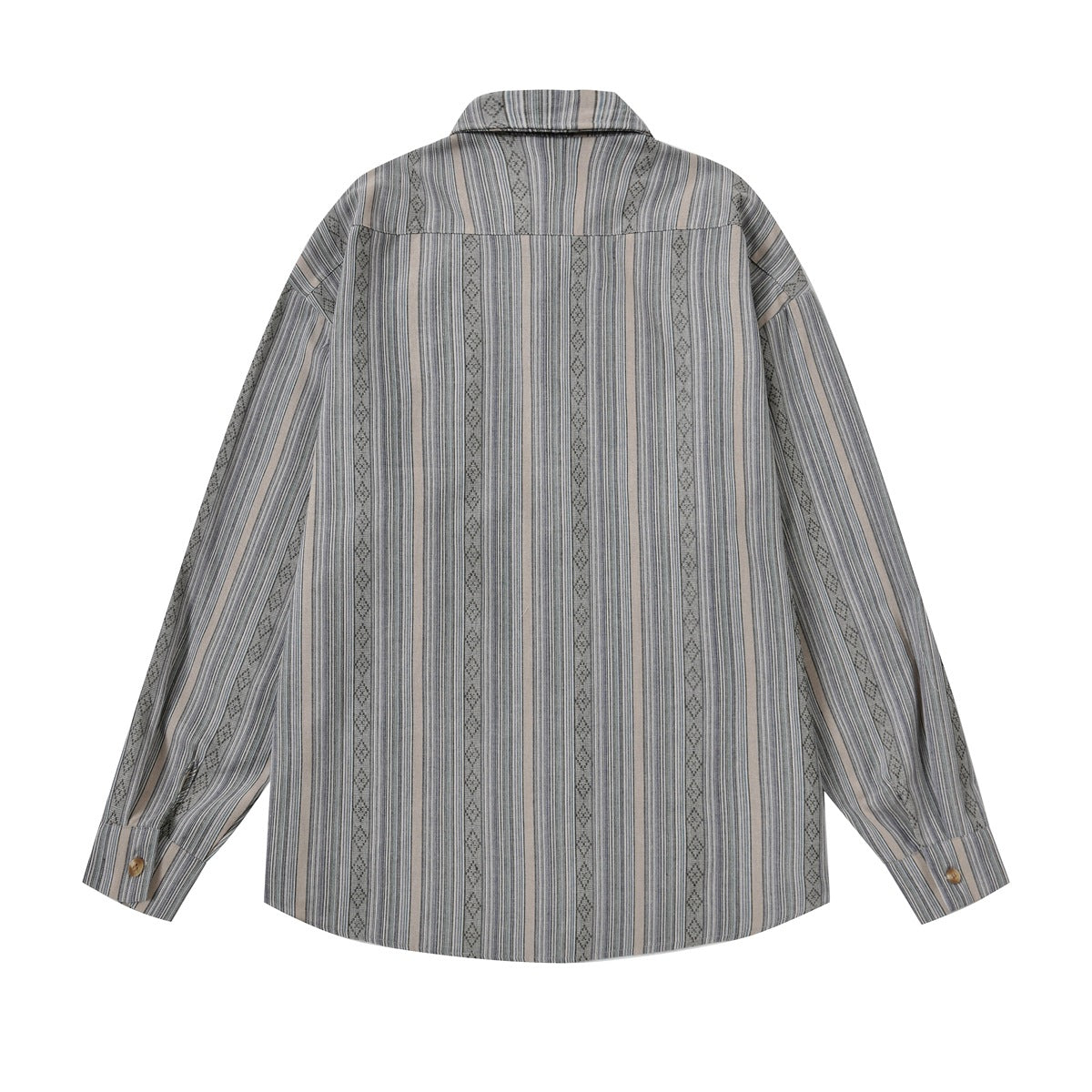 Retro simple striped long-sleeved shirt