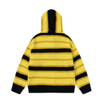 復古撞色連帽毛衣