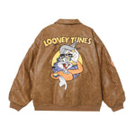 Cartoon embroidery padded jacket