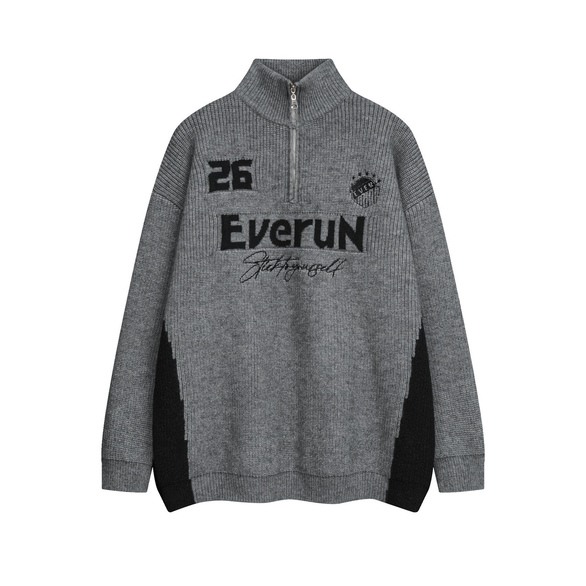 Retro letter turtleneck sweater