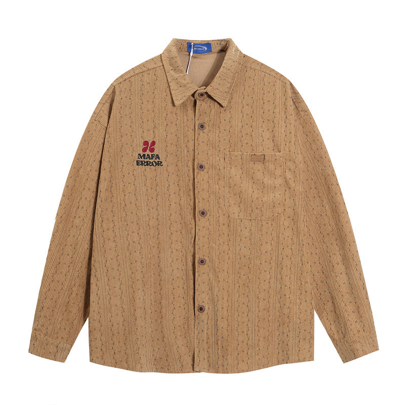 vintage corduroy embroidered shirt