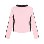 復古拼色印花長袖