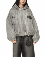 레트로 루즈 코튼 재킷