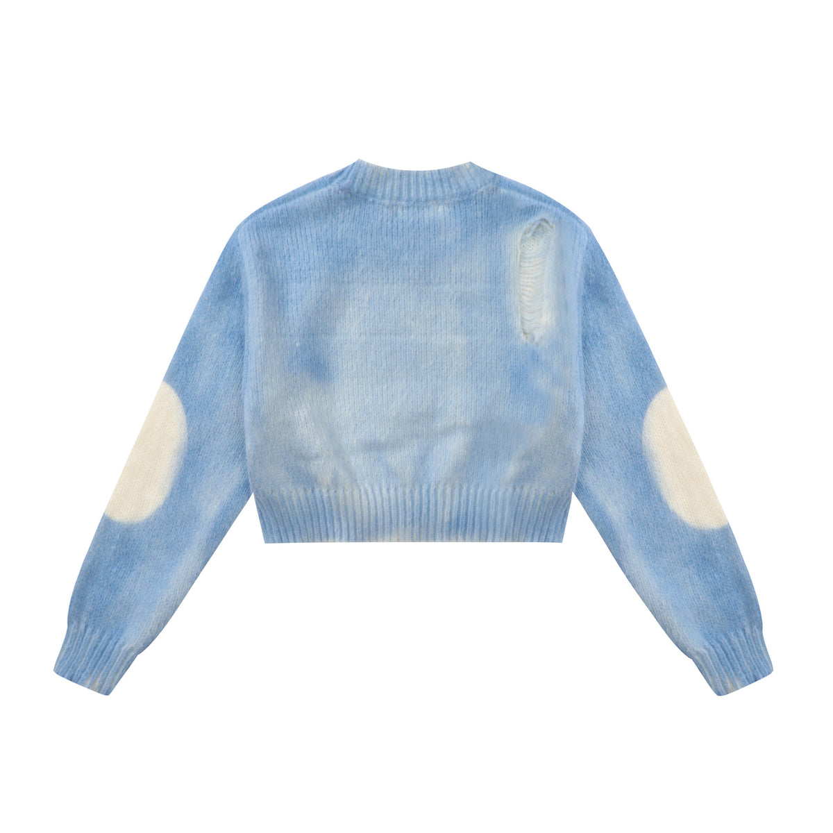 Casual embroidered washed short sweater (women)