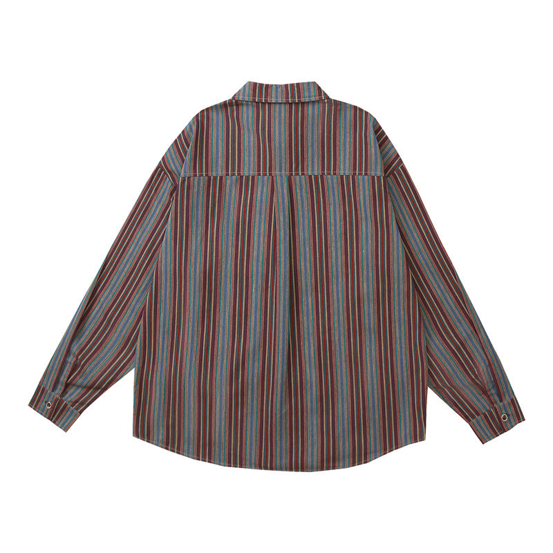 Fun striped embroidered shirt