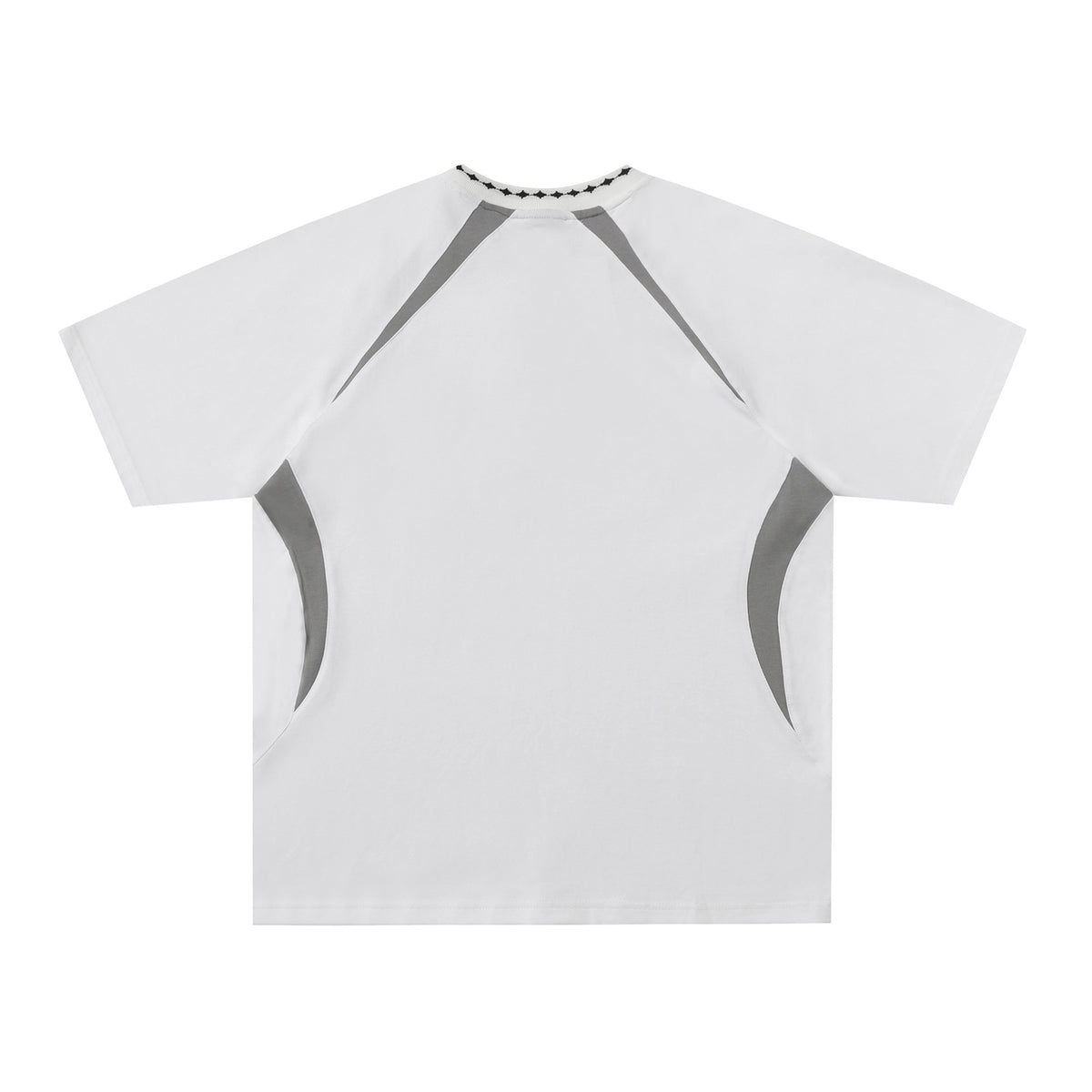 Retro splicing sports short sleeves