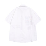 Retro fun cartoon embroidered shirt 