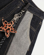 Retro patchwork jeans