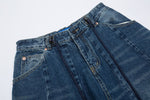 復古水洗牛仔長褲