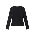 라운드넥, 슬림핏, 긴팔 상의 (여성용)