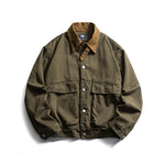 Patchwork lapel coat