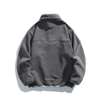 Casual stand-up collar fleece-lined sweatshirt