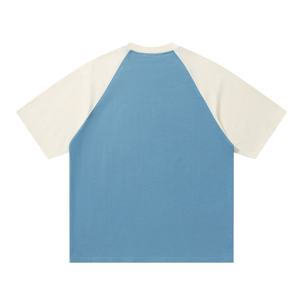 콘트라스트 컬러 라글런 반팔