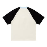 재미있는 컬러 블록 반팔 셔츠