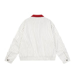 Retro sports contrast striped jacket