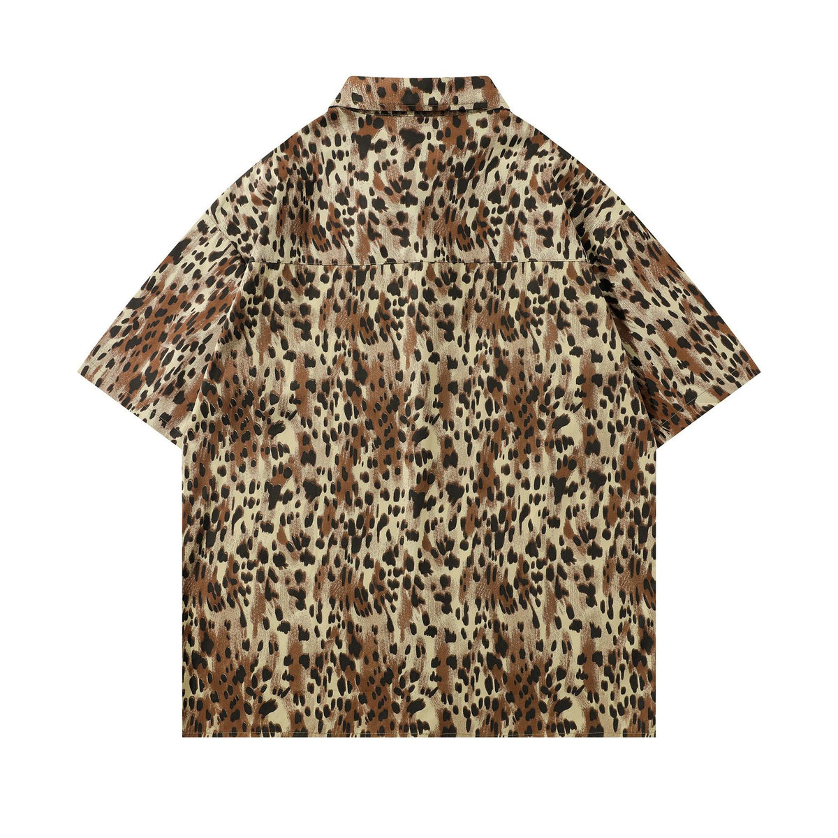 Simple leopard print short-sleeved shirt